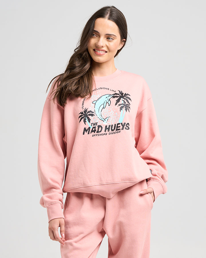JUMPING | WOMENS CREW - DUSTY PINK