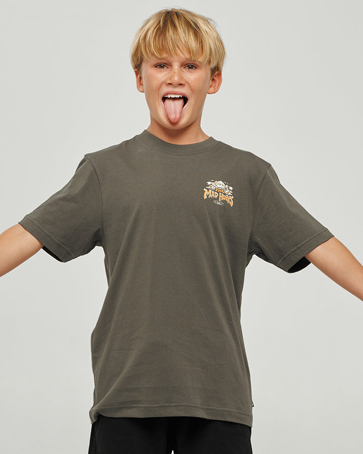 SKULL PARADISE JUNGLE | YOUTH SS TEE - CHARCOAL
