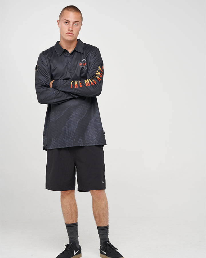 FIGHT LIKE HELL | UPF 50+ FISHING JERSEY - BLACK