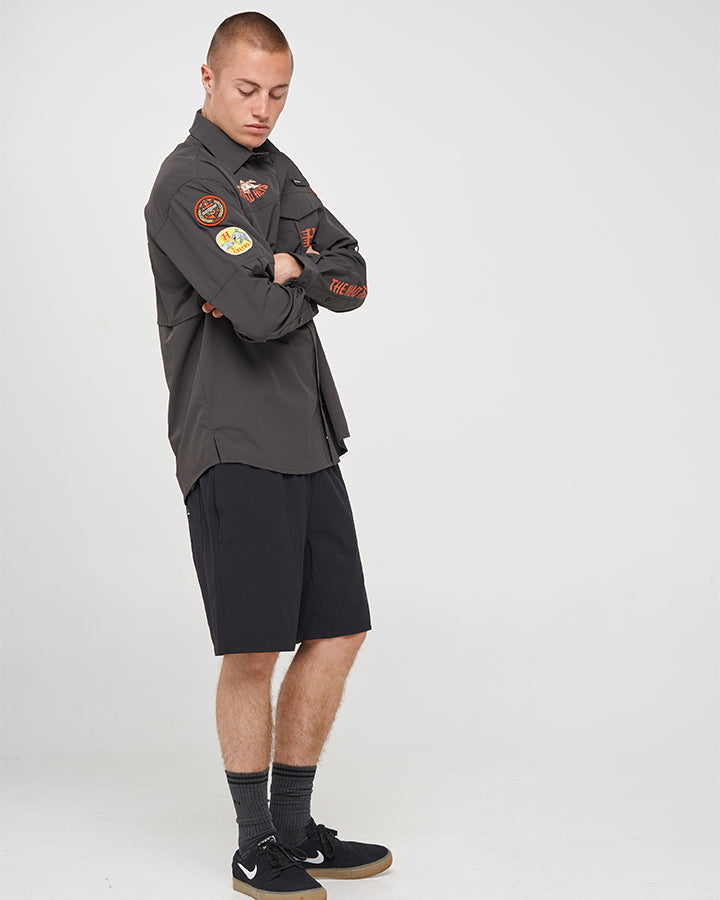 DRINK LIKE A FISH | UPF 50+ FISHING SHIRT - CHARCOAL