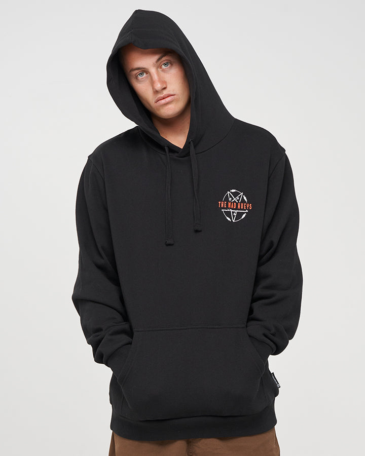 FIGHT LIKE HELL | HOODED PULLOVER - BLACK