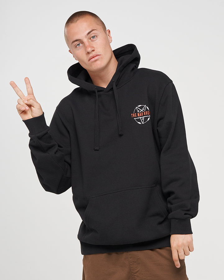 FIGHT LIKE HELL | HOODED PULLOVER - BLACK