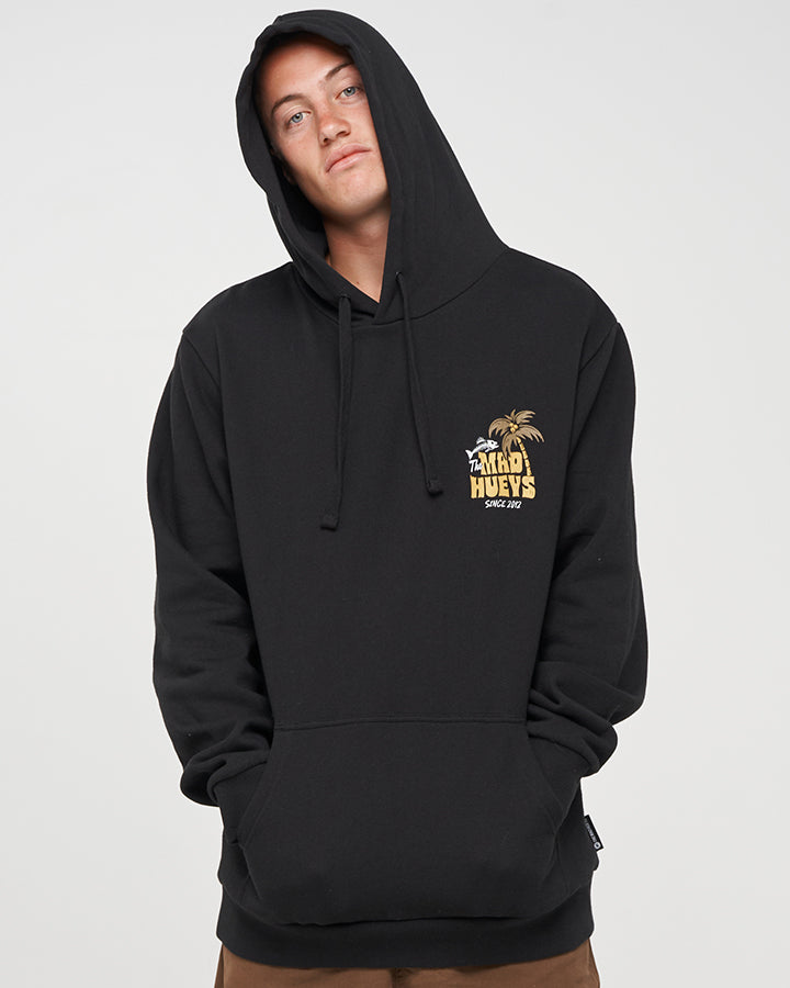 LOST AND LOVIN IT | HOODED PULLOVER - BLACK