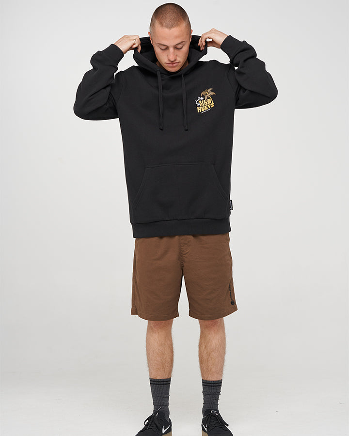 LOST AND LOVIN IT | HOODED PULLOVER - BLACK