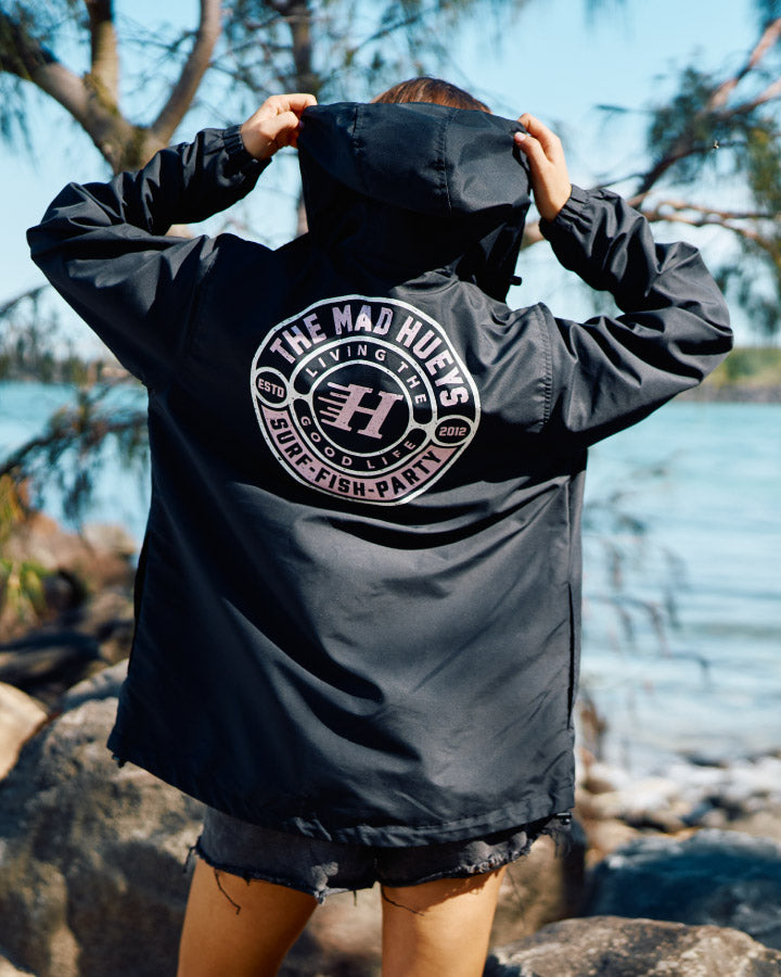 HUEYS GOOD LIFE | WOMENS SPRAY JACKET - BLACK