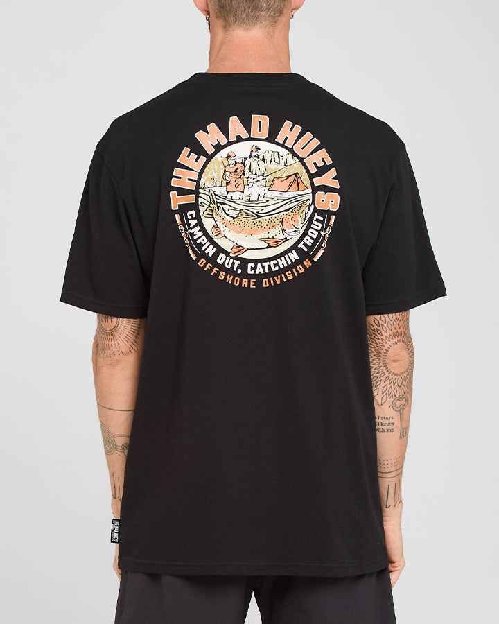CAMPIN TROUT | SS TEE - BLACK