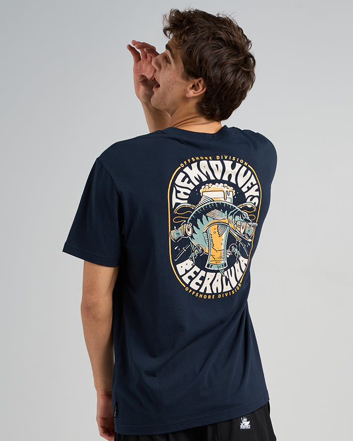 BEERACUDA | SS TEE - NAVY