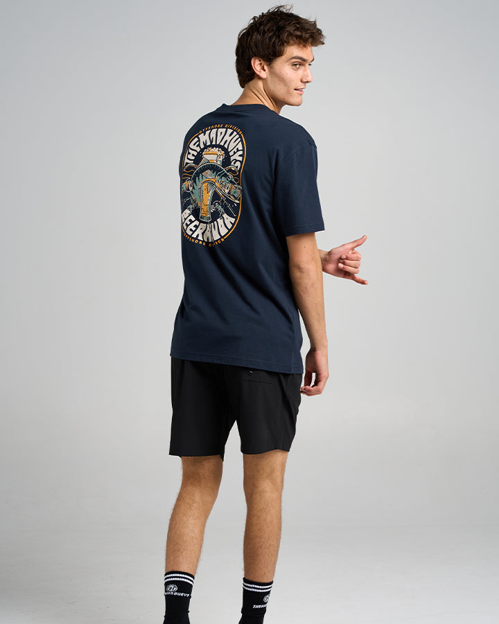 BEERACUDA | SS TEE - NAVY