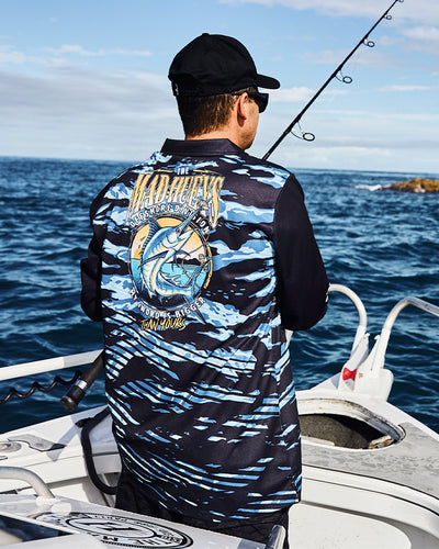 SWORD FIGHT | UPF 50+ FISHING JERSEY - NAVY