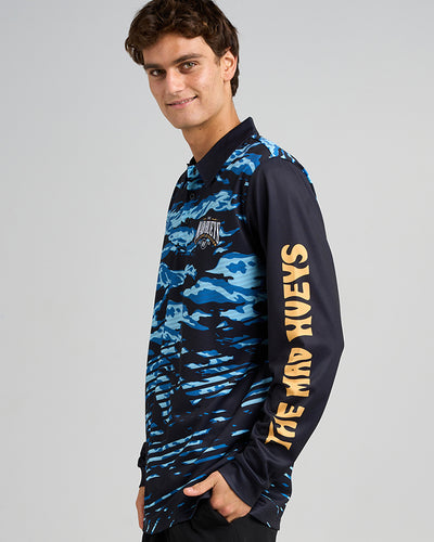 SWORD FIGHT | UPF 50+ FISHING JERSEY - NAVY