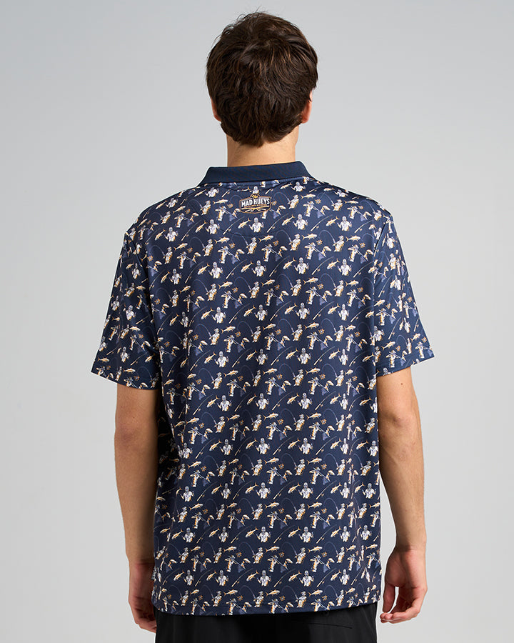 MAD FISHERMAN | UPF 50+ SS POLO - NAVY