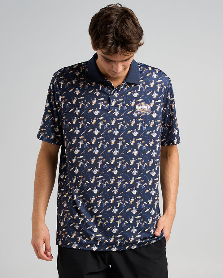 MAD FISHERMAN | UPF 50+ SS POLO - NAVY