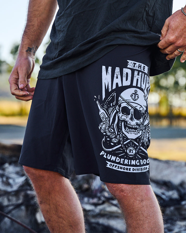 OFFSHORE PIRATE | 19" BOARDSHORT - BLACK