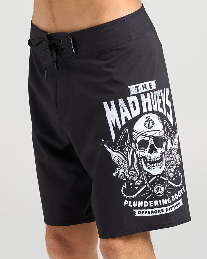 OFFSHORE PIRATE | 19" BOARDSHORT - BLACK