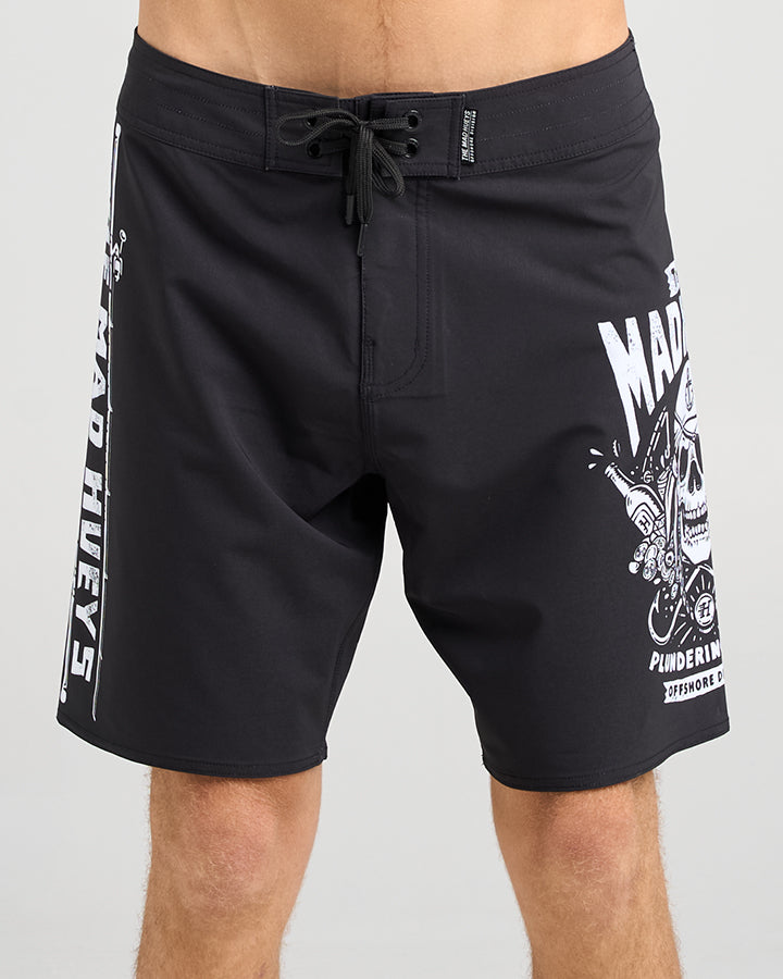 OFFSHORE PIRATE | 19" BOARDSHORT - BLACK