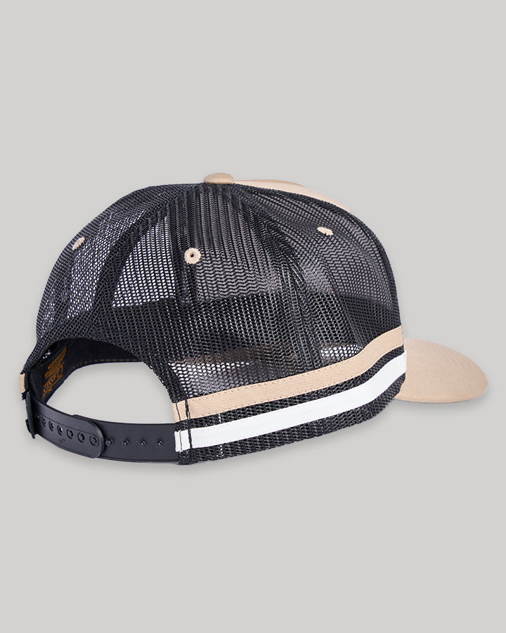 BORN TO FISH | TWILL TRUCKER - TAN