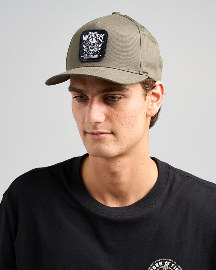 OFFSHORE PIRATE | TWILL SNAPBACK - OLIVE