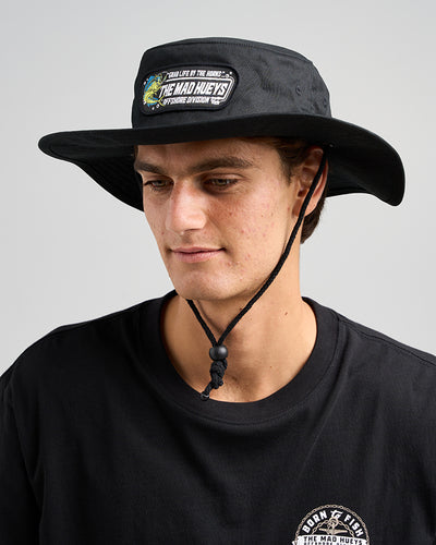 DOLPHIN BULL | WIDE BRIM HAT - BLACK