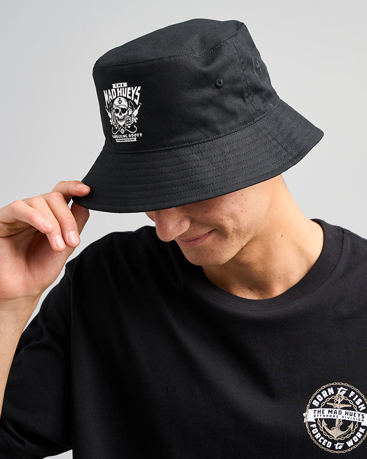 OFFSHORE PIRATE | REVERSIBLE BUCKET HAT - BLACK