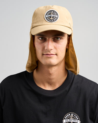 BORN TO FISH | LEGIONNAIRE CAP - TAN