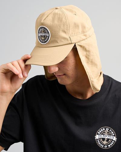 BORN TO FISH | LEGIONNAIRE CAP - TAN