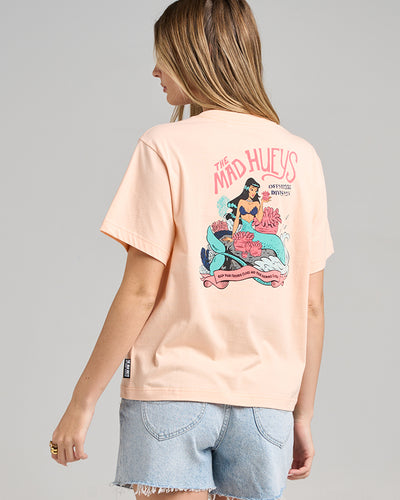 ANEMONES CLOSE | WOMENS SS TEE - APRICOT