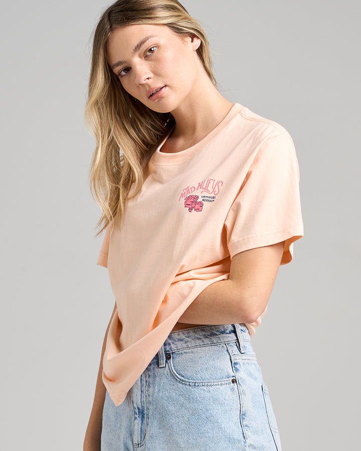 ANEMONES CLOSE | WOMENS SS TEE - APRICOT