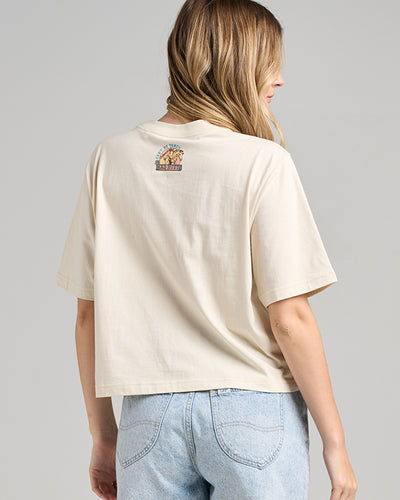 CANT BE TAMED | WOMENS BOXY TEE - STONE