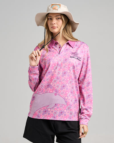 DISCO FLIPPER | WOMENS UPF 50+ FISHING JERSEY - MULBERRY