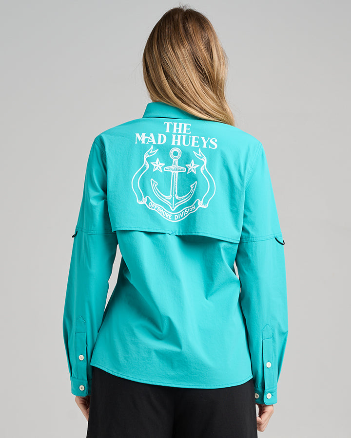 STAR ANCHOR | WOMENS UPF 50+ FISHING SHIRT - AQUA
