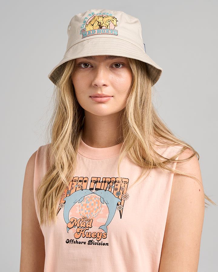 CANT BE TAMED | WOMENS BUCKET HAT - STONE