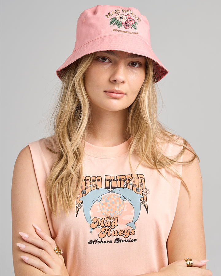 TIKI ANCHOR | WOMENS BUCKET HAT - APRICOT