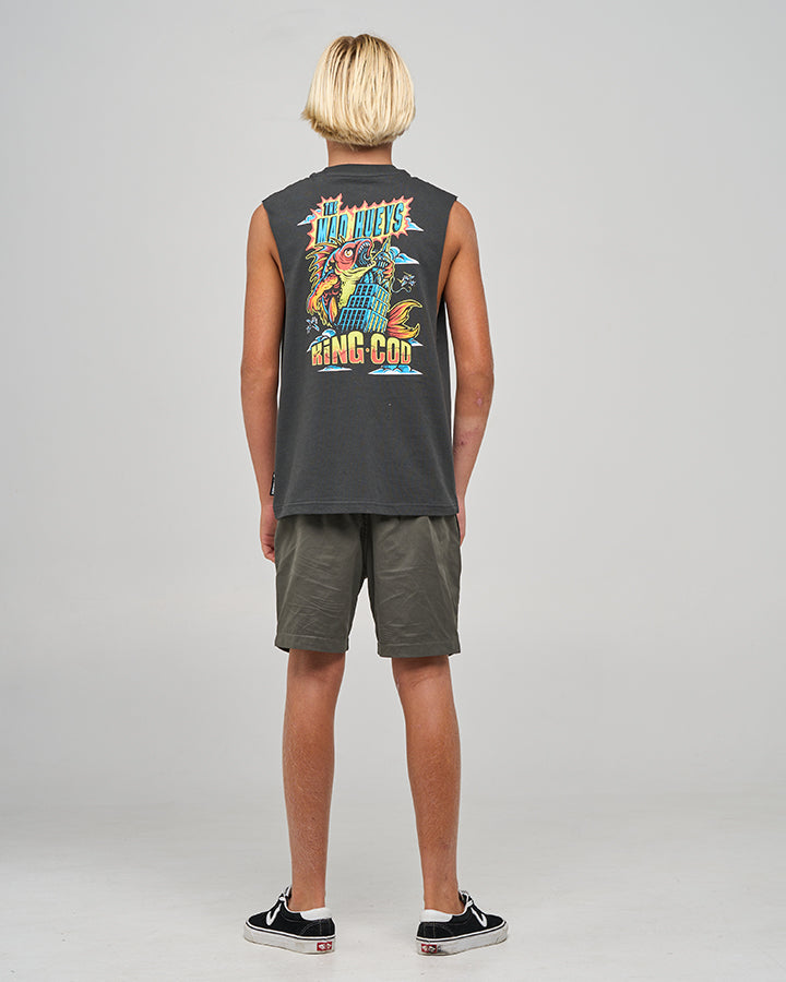 KING COD | YOUTH MUSCLE - VINTAGE BLACK