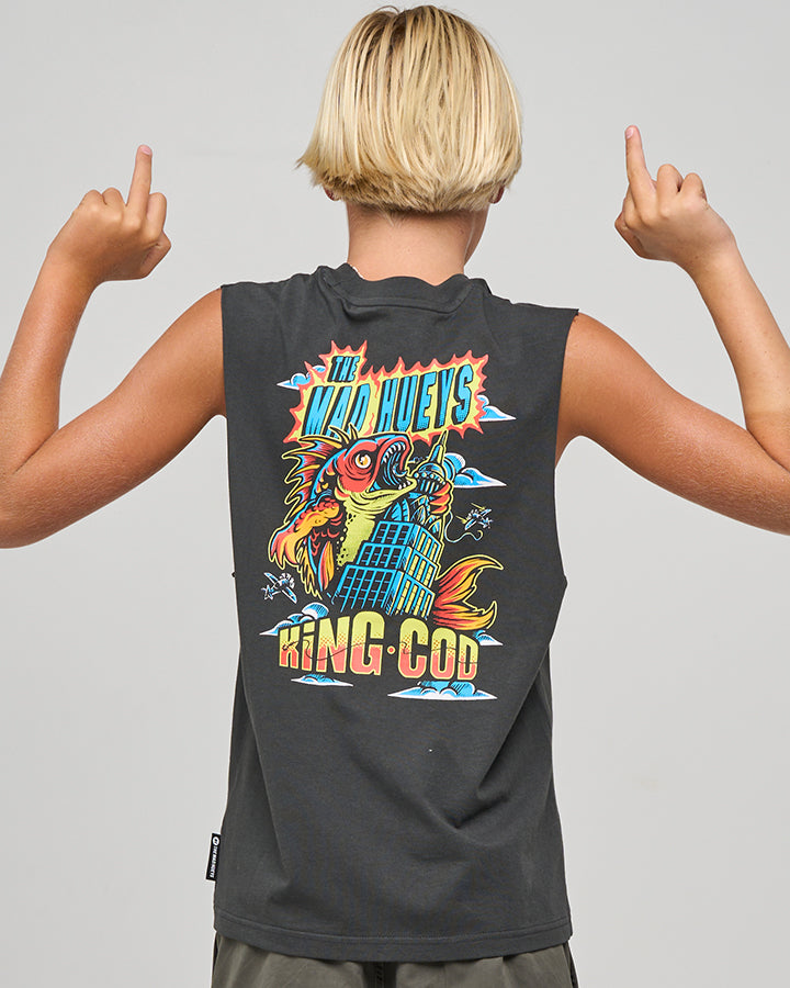 KING COD | YOUTH MUSCLE - VINTAGE BLACK