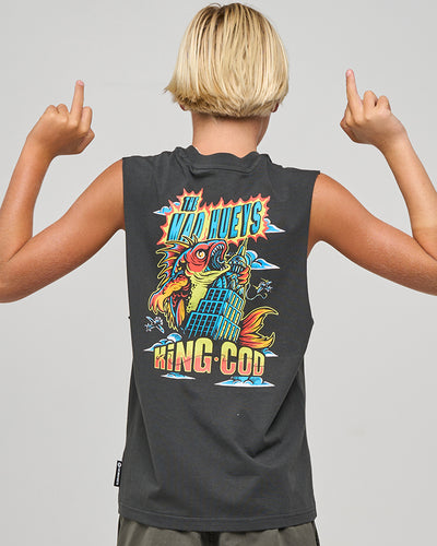 KING COD | YOUTH MUSCLE - VINTAGE BLACK