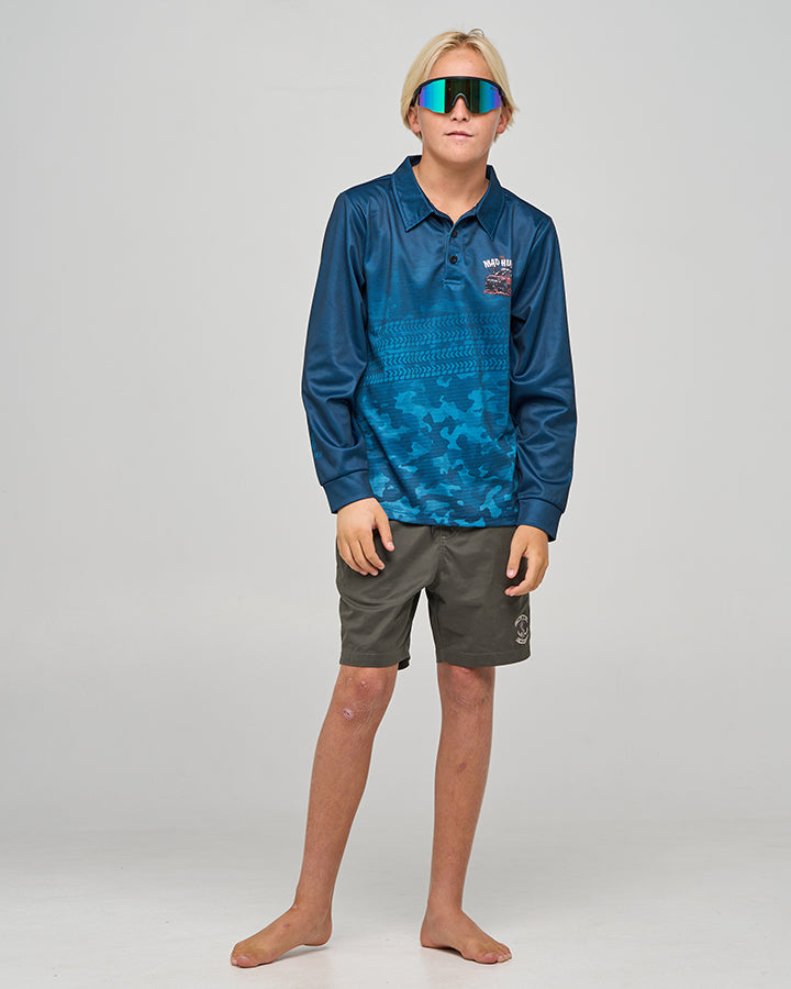 SEND IT | YOUTH UPF 50+ FISHING JERSEY - TEAL