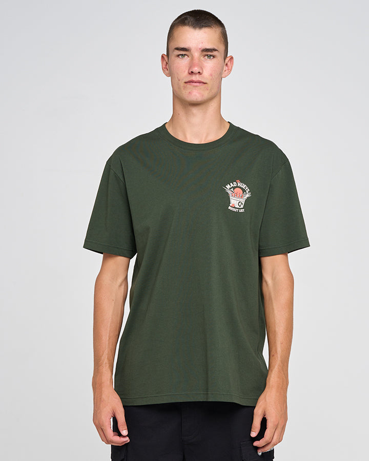 DOUBLE BUCKET LIST | SS TEE - OIL GREEN