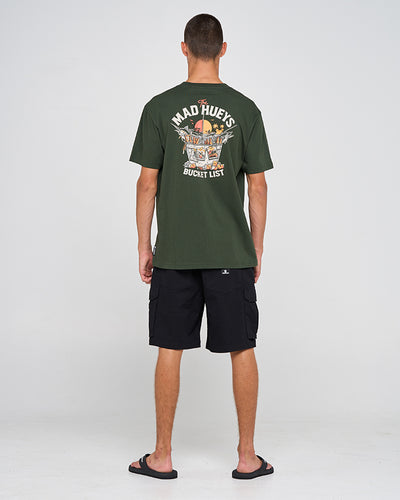 DOUBLE BUCKET LIST | SS TEE - OIL GREEN