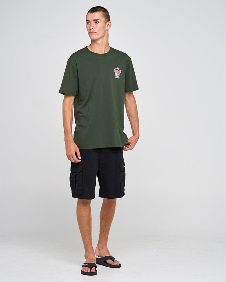 DOUBLE BUCKET LIST | SS TEE - OIL GREEN
