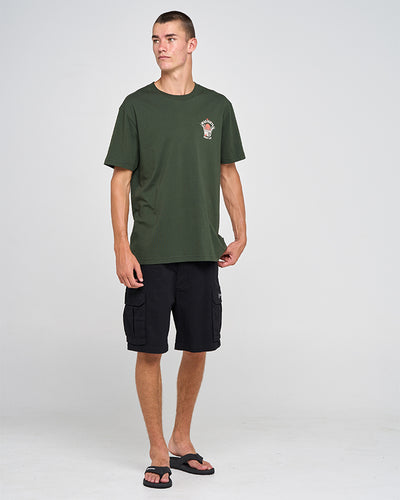 DOUBLE BUCKET LIST | SS TEE - OIL GREEN