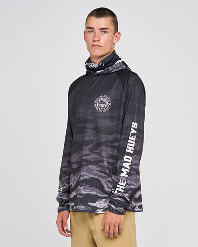 HITTIN THE JACKPOT | UPF 50+ HOODED FISHING JERSEY - BLACK