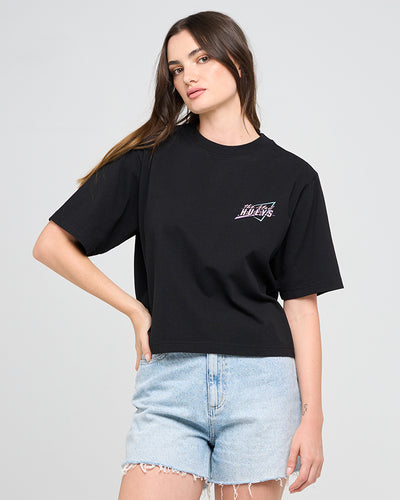 DRIVE IT | WOMENS BOXY SS TEE - BLACK