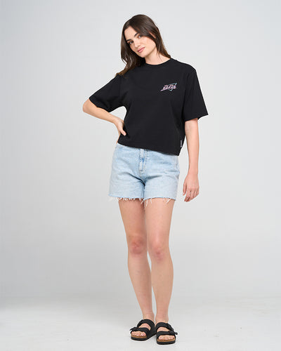 DRIVE IT | WOMENS BOXY SS TEE - BLACK