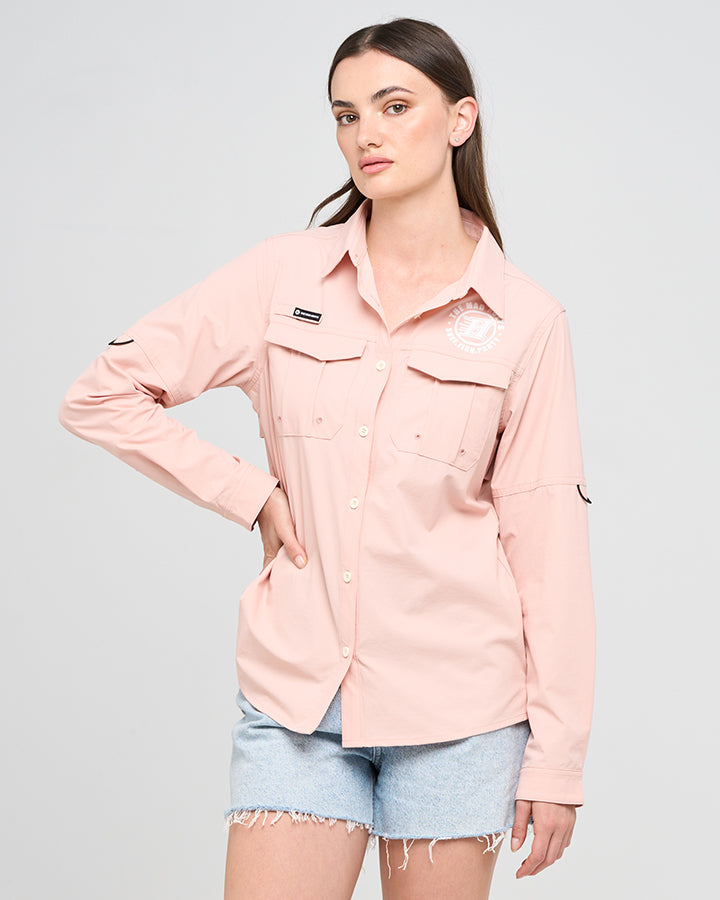 H SERIES | WOMENS UPF 50+ FISHING SHIRT - PEACH