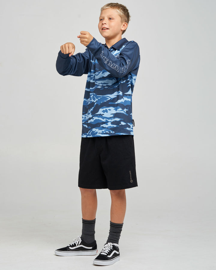 SEND IT | YOUTH UPF 50+ FISHING JERSEY - NAVY