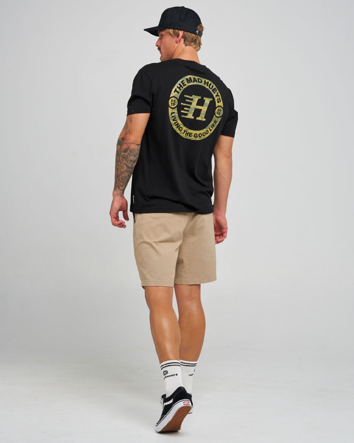 The Mad Hueys Good Life SS T-shirt in Black, alternate view 6