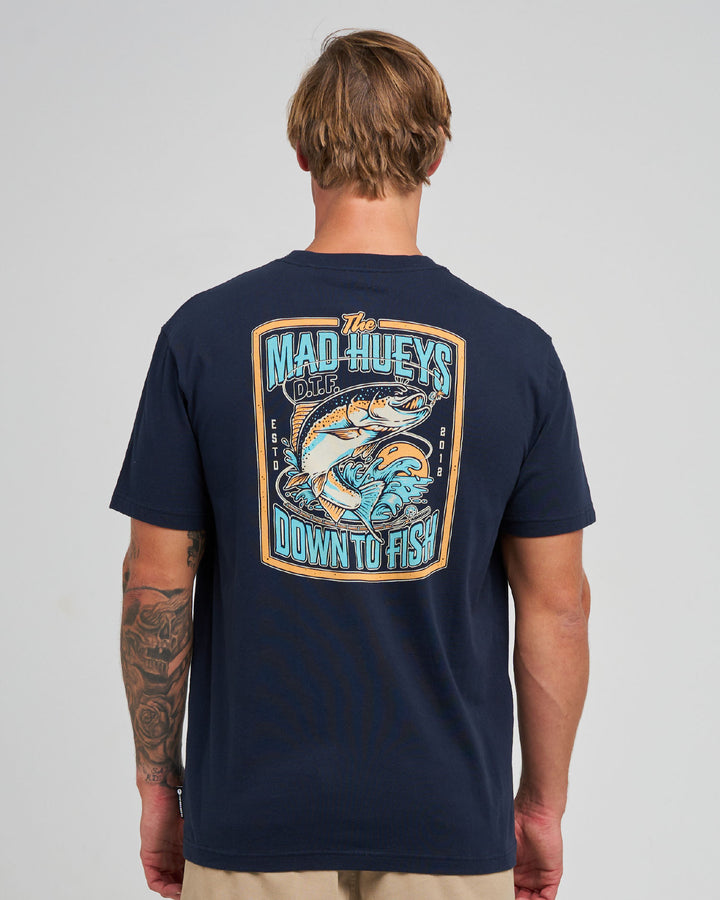 DOWN TO FISH | SS TEE - NAVY
