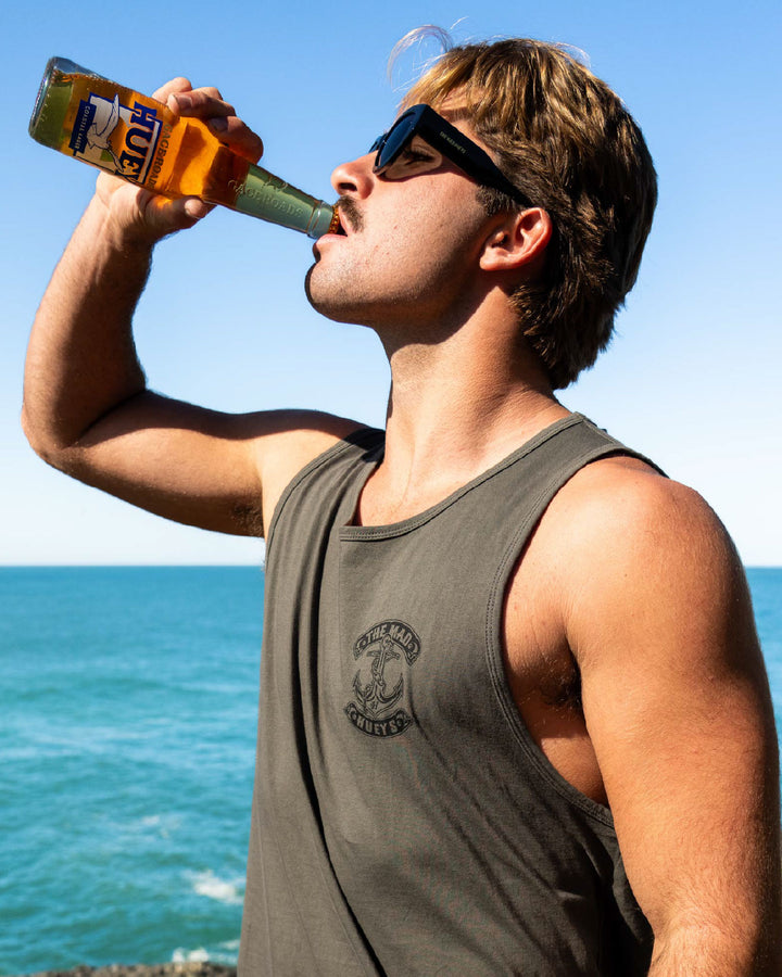 SKULL ANCHOR | TANK - CHARCOAL