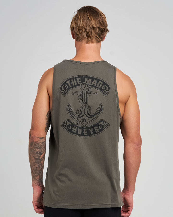 SKULL ANCHOR | TANK - CHARCOAL
