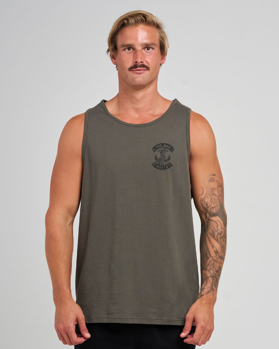 SKULL ANCHOR | TANK - CHARCOAL